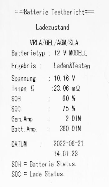 VIGOR Prüfgerät, Batterie (V7548) VIGOR Prüfgerät, Batterie (V7548)