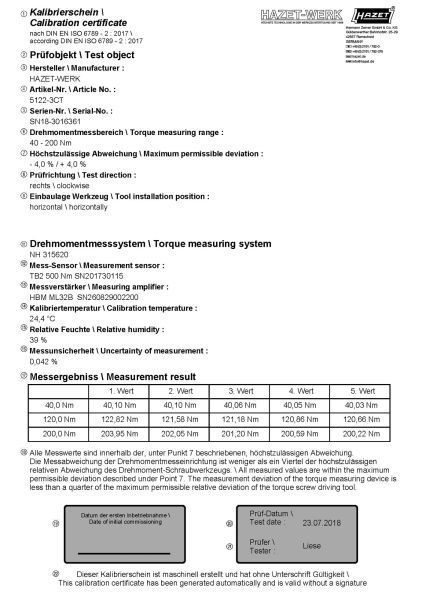 HAZET Drehmomentschlüssel (5121-3CT)